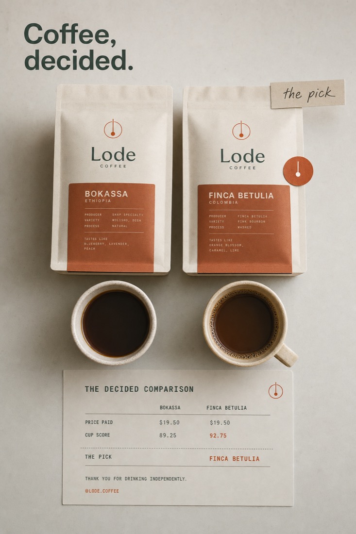 Lode coffee brand content